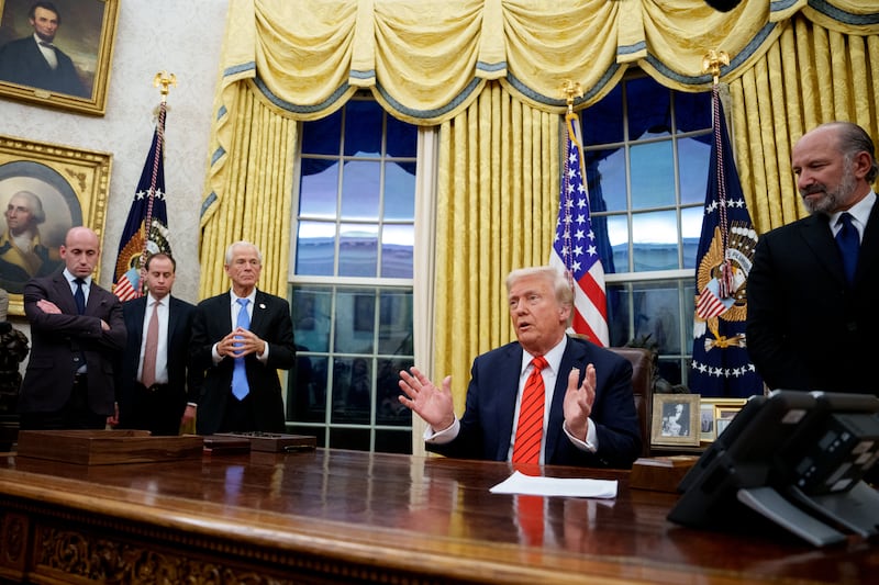 Peter Navarro in the Oval Office
