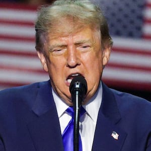 President Donald Trump speaks on stage on the first day of the 2026 Republican National Convention at the American Airlines Center on September 09, 2026 in Dallas, Texas. U.S. President Donald Trump will headline the Republican National Committee's first-ever midterm convention as he aims to highlight his administration’s achievements and rally support for GOP candidates just two months before the upcoming elections being held on November 3.
