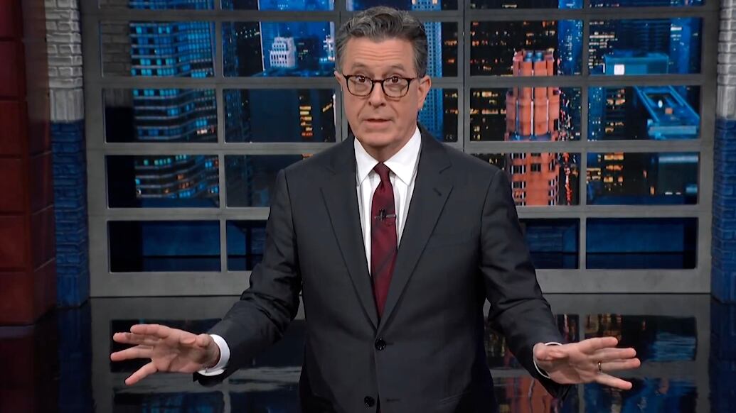 Stephen Colbert talks about Donald Trump’s New York fraud trial closing arguments.