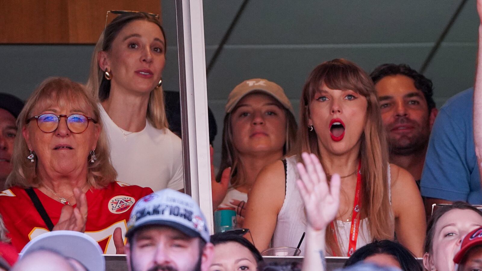 Taylor Swift watching Sunday's game.