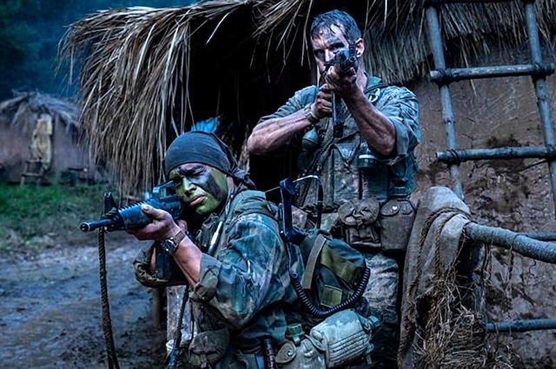 Ryan Kwanten and Carlos Sanson Jr. in Primitive War.