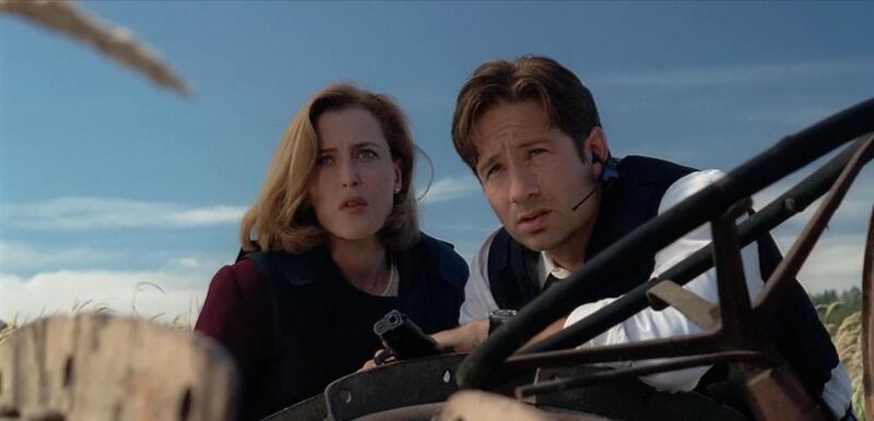 Gillian Anderson and David Duchovny in "The X-Files" in 1993.