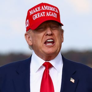 U.S. President Donald Trump speaks.