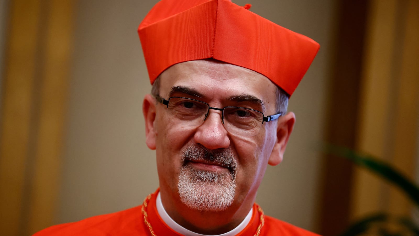 Cardinal Pierbattista Pizzaballa OFM looks on after being elevated to the rank of cardinal at the Vatican