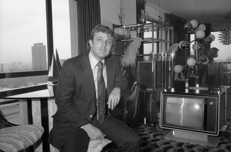 Trump as seen in 1976, four years after permanent disqualification from military service.