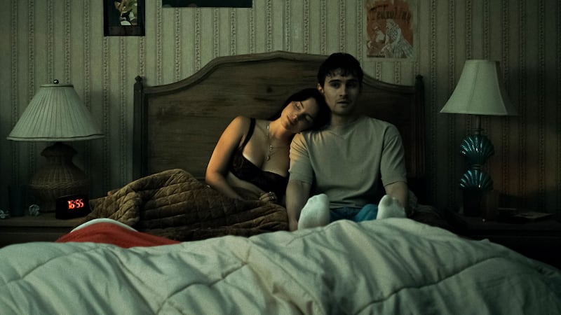 Inde Navarrette as Nikki and Michael Johnston as Bear.