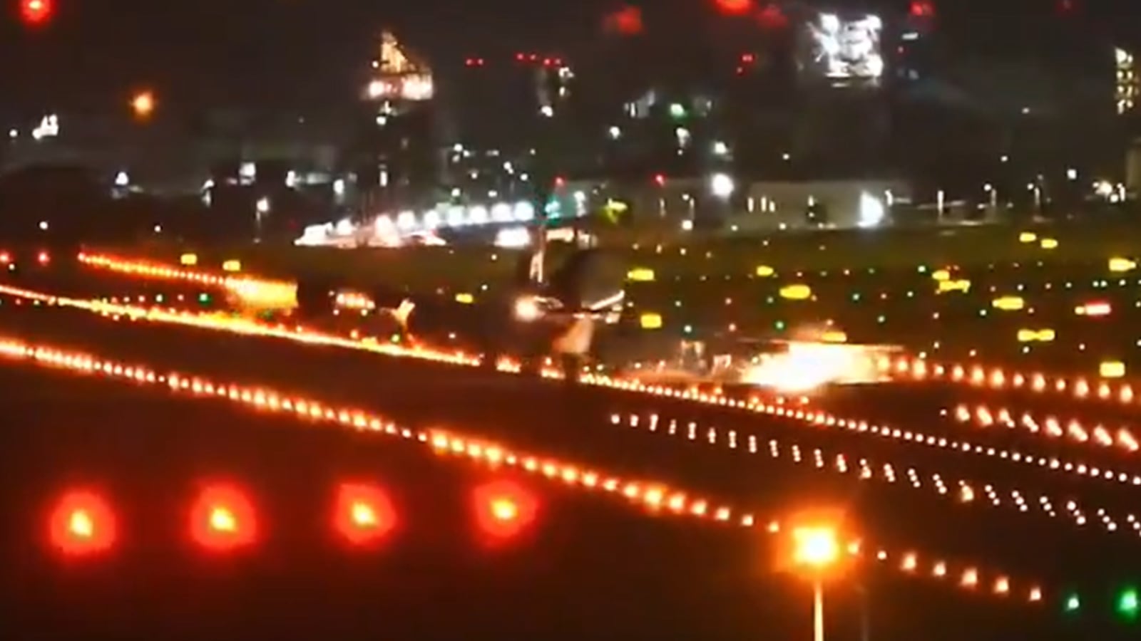 Boeing 747 Smashes Into Runway While Landing During Typhoon