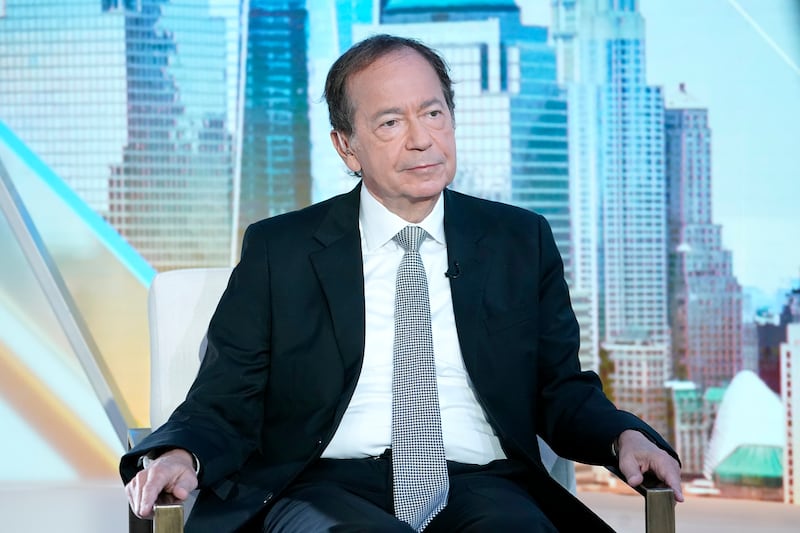 NEW YORK, NEW YORK - OCTOBER 23: John Paulson visits "Mornings With Maria" at Fox Business Network Studios on October 23, 2024 in New York City. (Photo by John Lamparski/Getty Images)