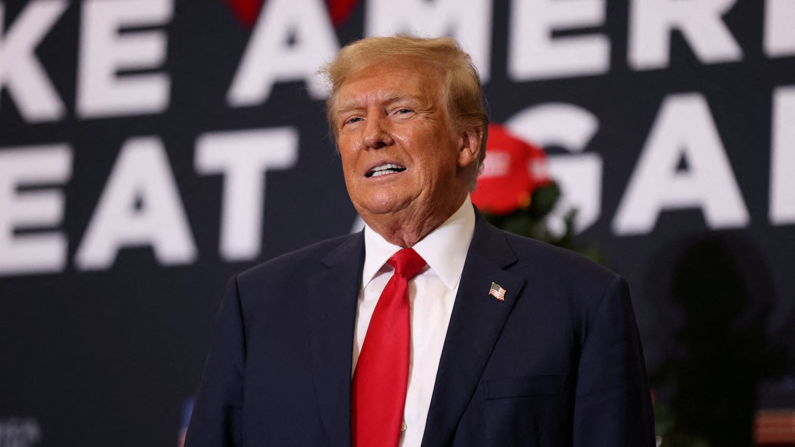 Donald Trump attends a campaign event in Waterloo, Iowa, Dec. 19, 2023.