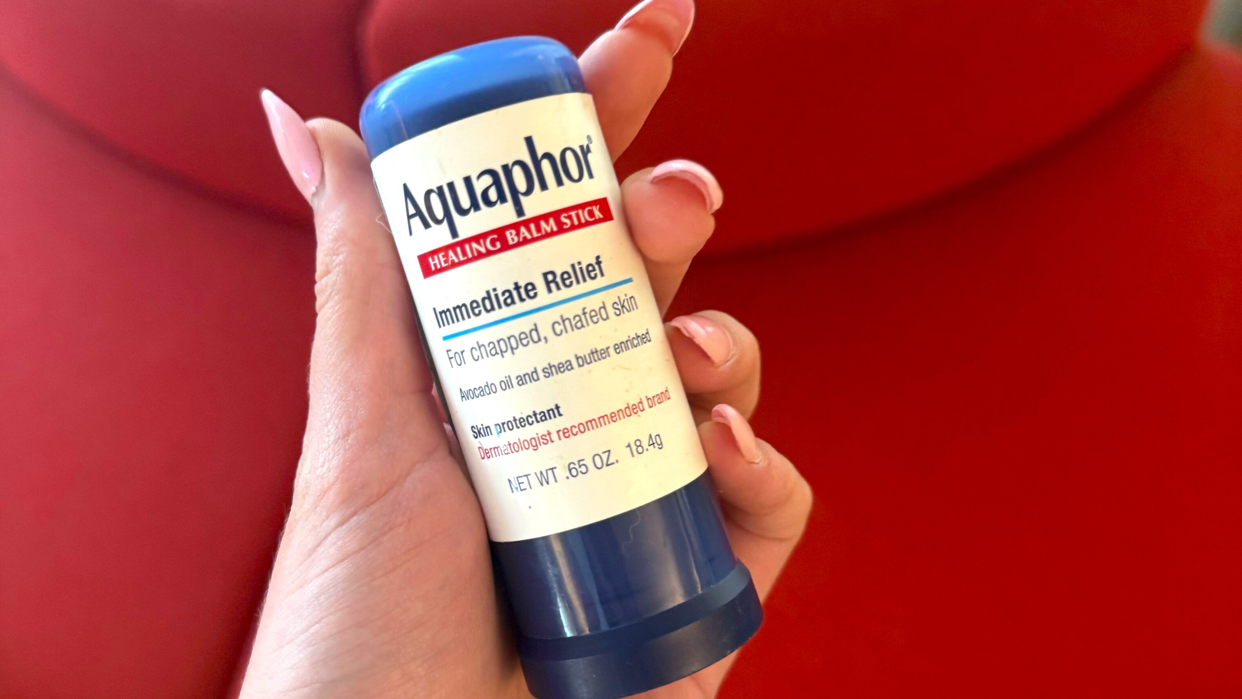 Writer Nealy Simms holding aquaphor