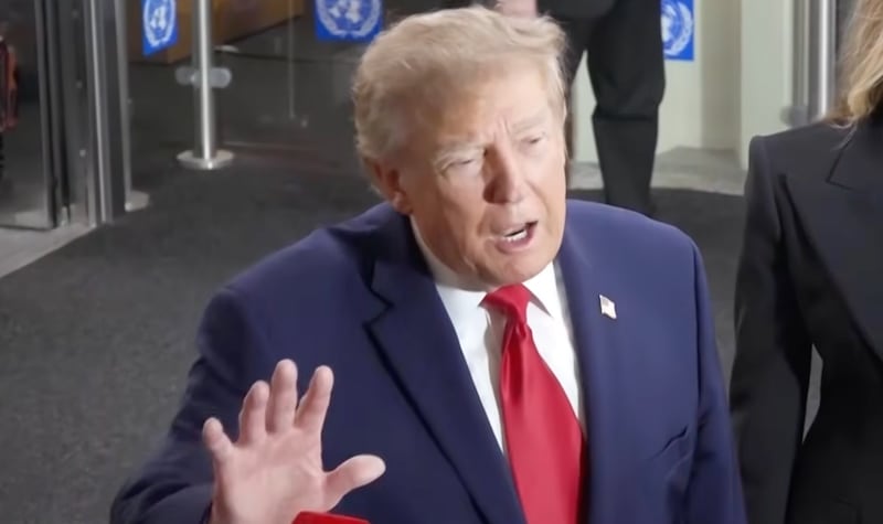 Donald Trump lashes out at CNN reporter Kaitlan Collins at the UN.