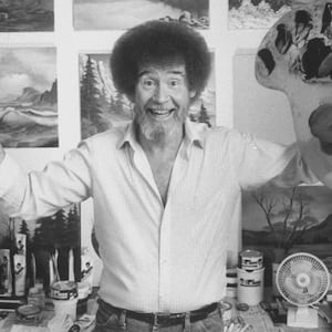 TV painting instructor and artist Bob Ross.