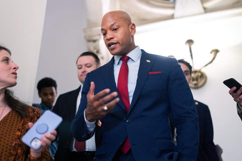 UNITED STATES - JANUARY 22: Maryland Governor Wes Moore is seen in the U.S. Capitol on Thursday, January 22, 2026. (Tom Williams/CQ-Roll Call, Inc via Getty Images)