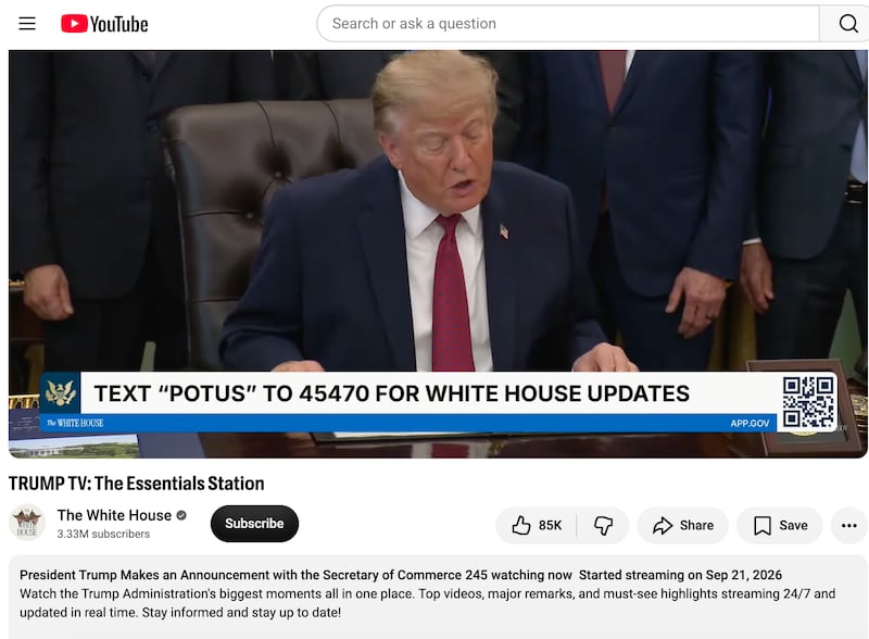 Trump on Youtube