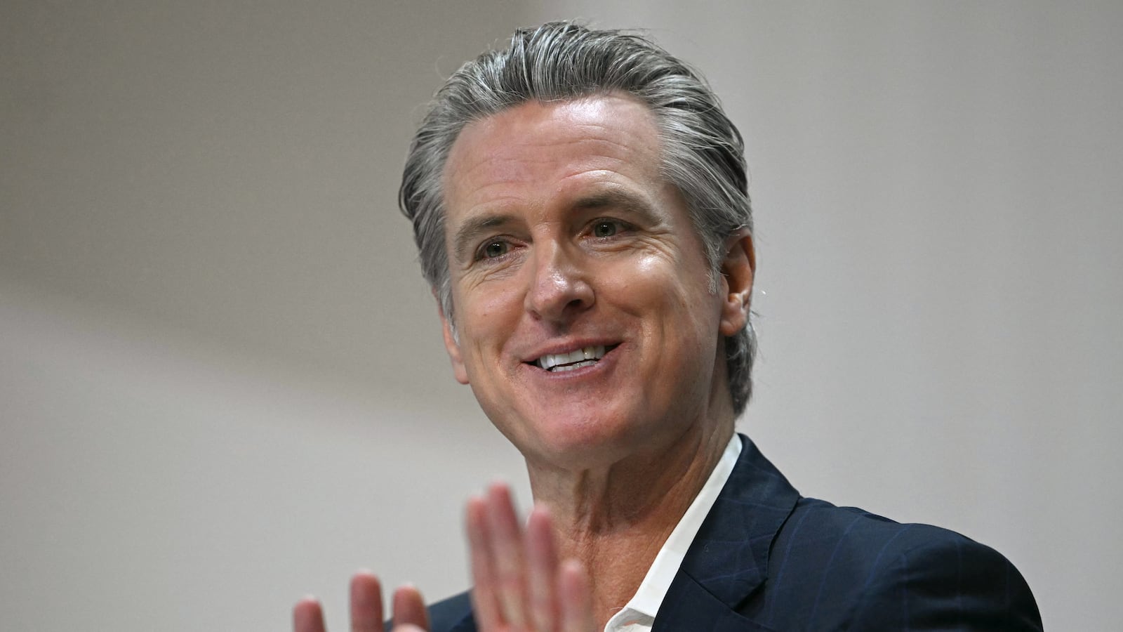 Governor of California Gavin Newsom attends a press conference during the COP30 UN Climate Change Conference in Belem, Para State, Brazil on November 11, 2025. Brazil is betting its much-hyped climate summit in the Amazon next month can deliver something increasingly rare in a fractured world: proof that nations can still unite to confront a global crisis (Photo by Mauro PIMENTEL / AFP) (Photo by MAURO PIMENTEL/AFP via Getty Images)