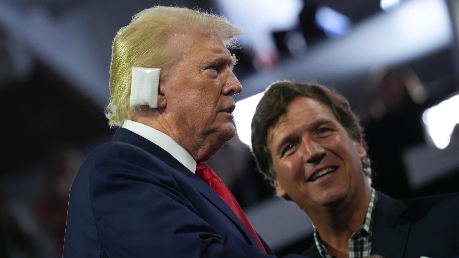 Former President Donald Trump and Tucker Carlson.