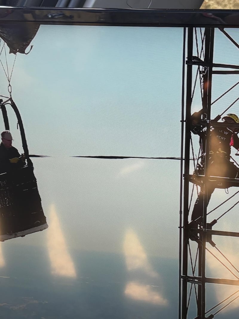 Hot air balloon rescue.