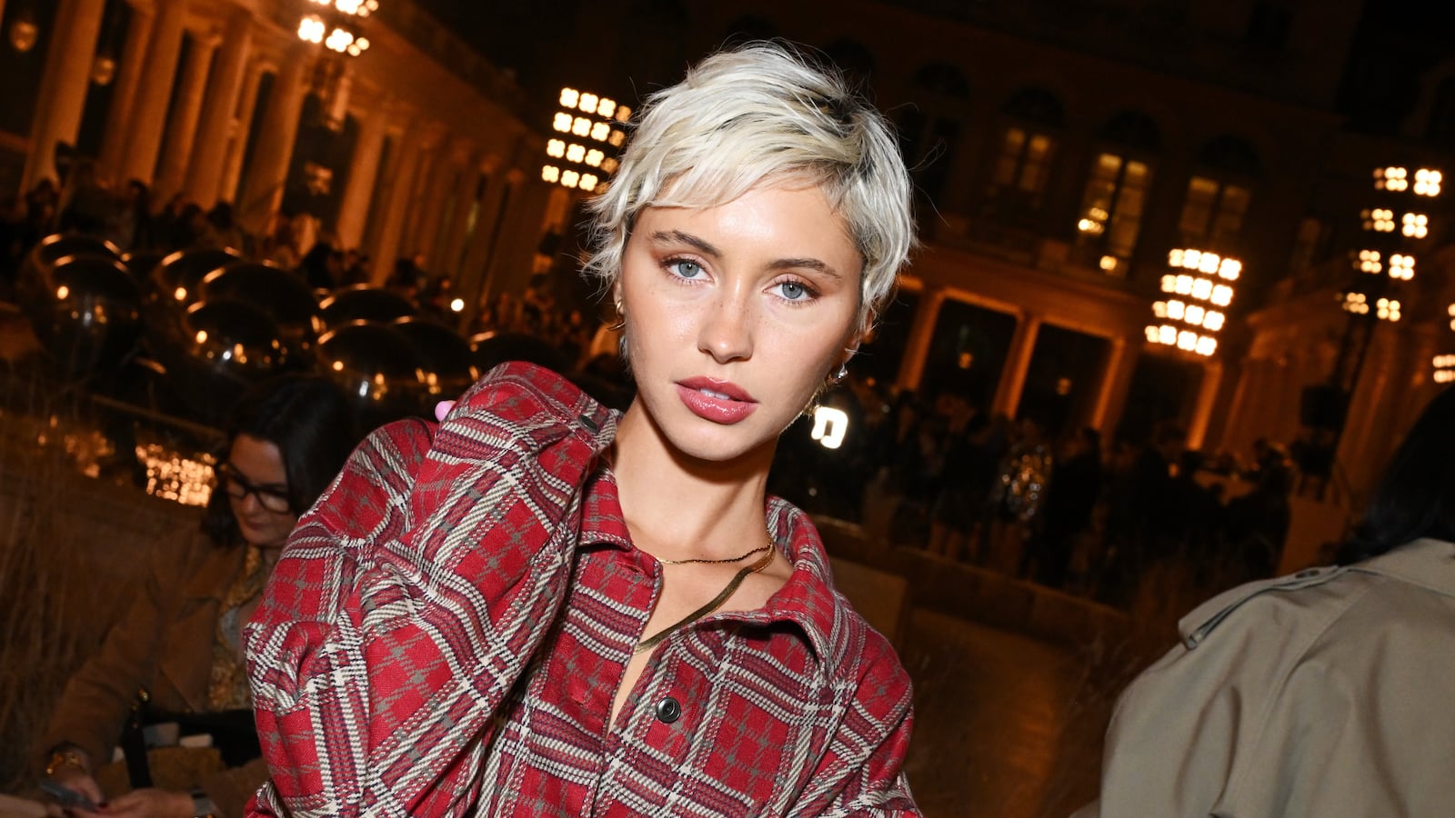 Iris Law at the Isabel Marant fashion show as part of Spring/Summer 2026 Paris Fashion Week on October 02, 2025 in Paris, France.