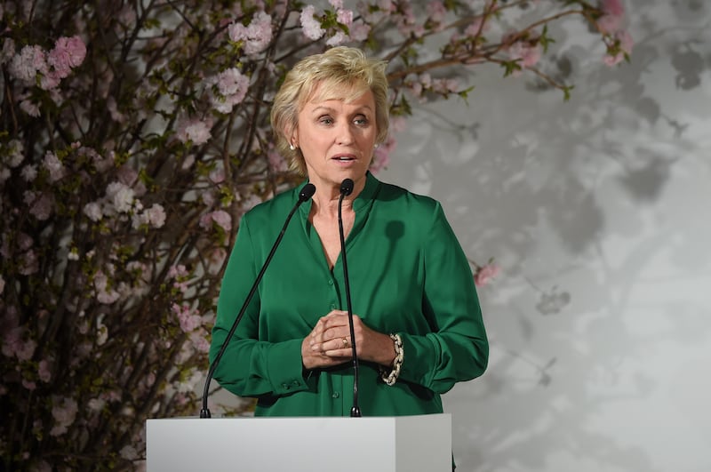 Tina Brown speaks onstage at the 2017 DVF Awards at United Nations Headquarters on April 6, 2017 in New York City.