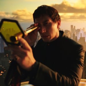 A photo including Adam Driver and Nathalie Emmanuel in the film Megalopolis