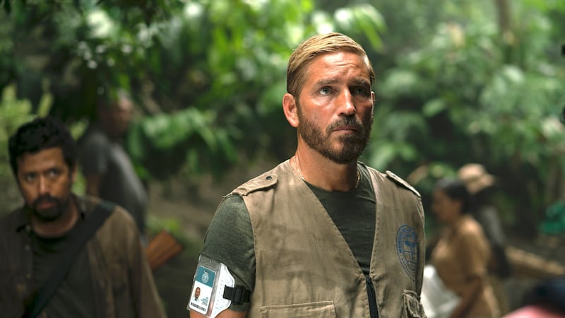 A still of Jim Caviezel in "Sound of Freedom."