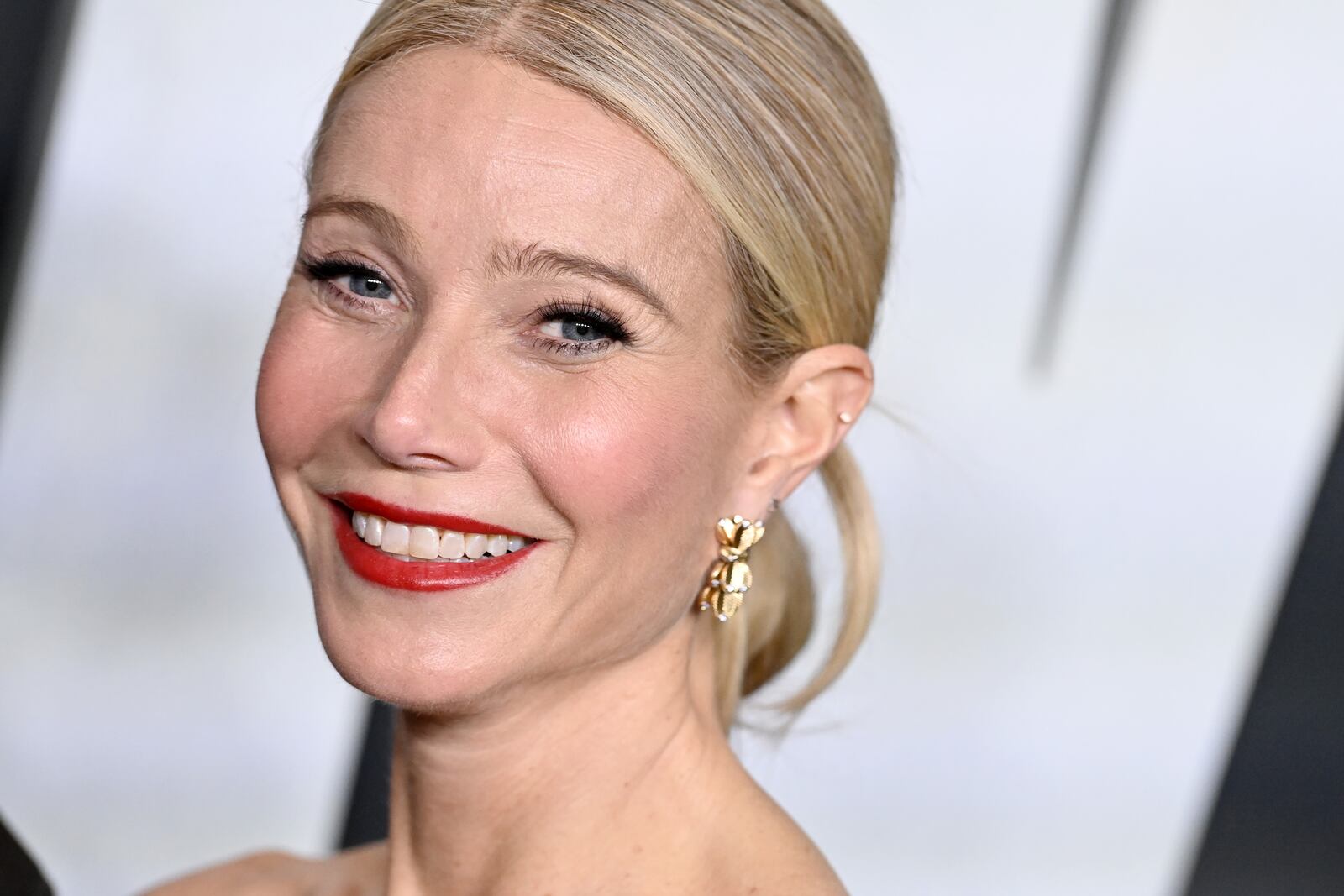 Gwyneth Paltrow attends the Marty Supreme premiere on December 08, 2025.