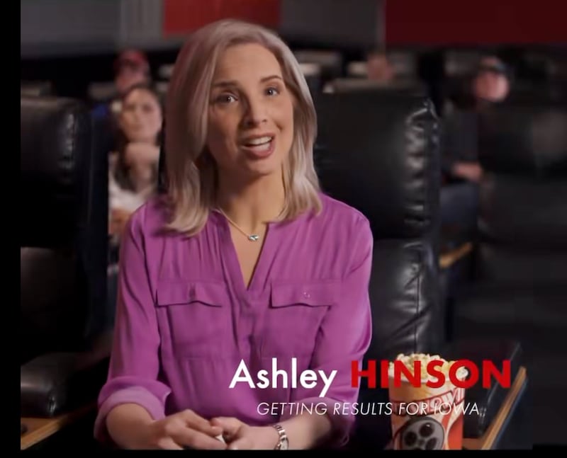 Rep. Ashley Hinson's video in which she touts being able to reach across the aisle.