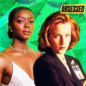 A photo illo illustration of Danielle Deadwyler and Gillian Anderson as Agent Dana Scully from X-Files.