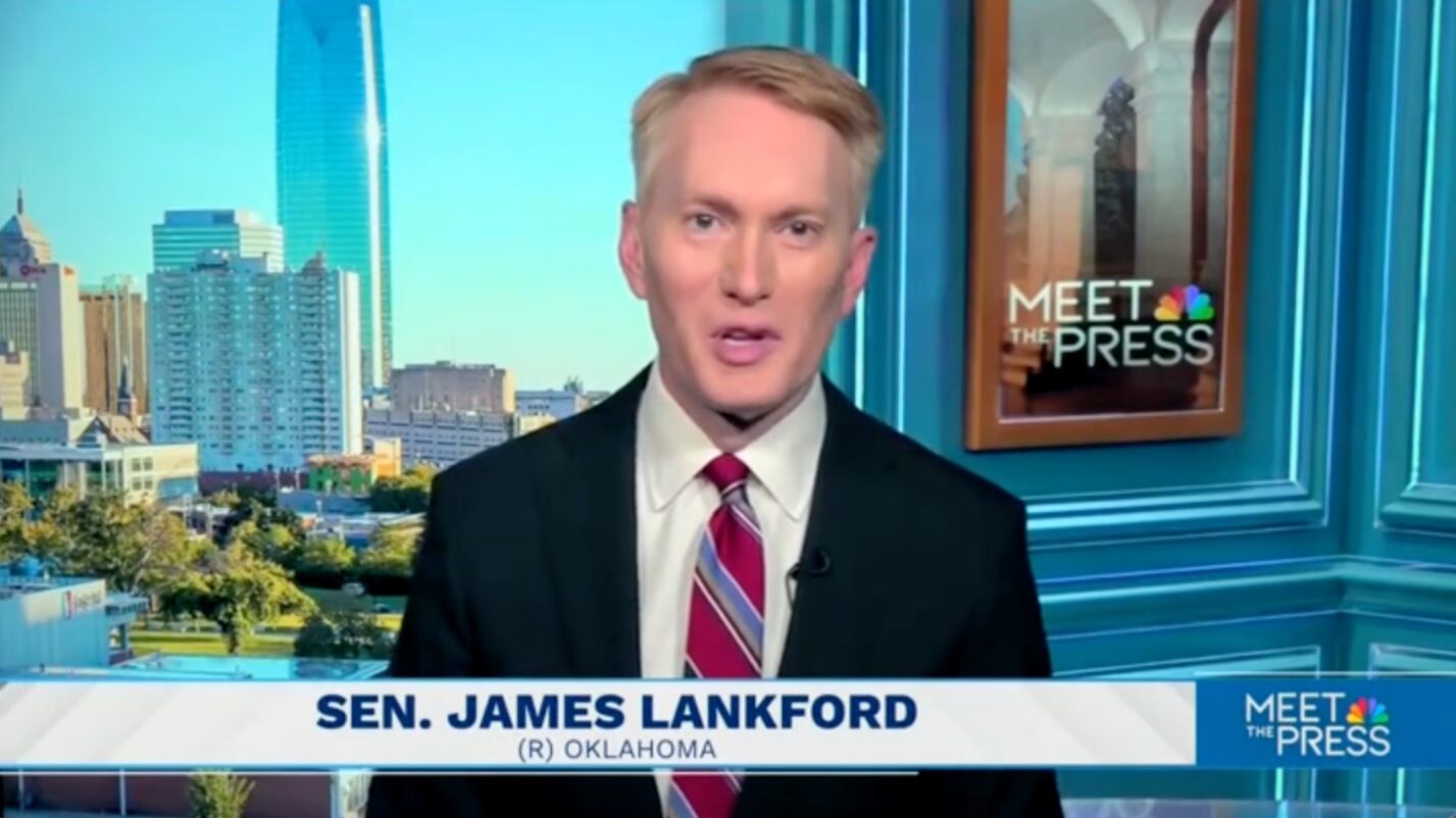 Sen. James Lankford (R-OK) appears on NBC's Meet the Press on January 12, 2025.