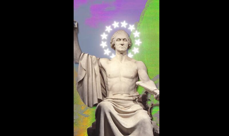 Image of Horatio Greenough's statue of George Washington