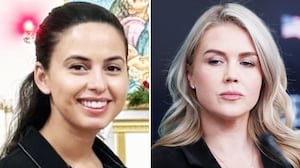 Bruna Ferreira and White House Press Secretary Karoline Leavitt.