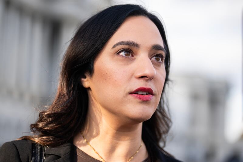 UNITED STATES - NOVEMBER 12: Rep. Yassamin Ansari, D-Ariz., attends a rally with House Democrats on the steps of the U.S. Capitol to oppose the Senate passed spending bill that would reopen the government because it does not extend the Affordable Care Act tax credits, on Wednesday, November 12, 2025. (Tom Williams/CQ-Roll Call, Inc via Getty Images)