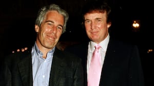 Jeffrey Epstein (left) and Donald Trump in 1997.