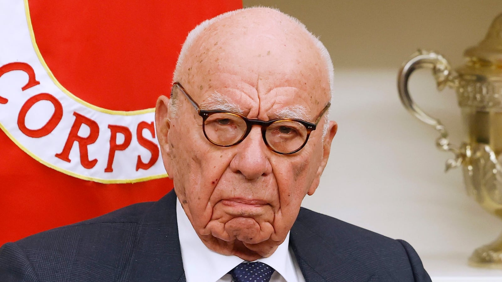 WASHINGTON, DC - FEBRUARY 03: Former Executive Chairman of Fox Corp Rupert Murdoch and Oracle co-founder, CTO and Executive Chairman Larry Ellison listen as U.S. President Donald Trump speaks to reporters in the Oval Office of the White House on February 03, 2025 in Washington, DC. After signing a series of executive orders and proclamations, Trump spoke to reporters about a range of topics including recent negotiations with Mexico on tariffs. (Photo by Anna Moneymaker/Getty Images)