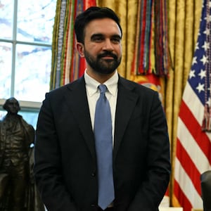 US President Donald Trump (R) meets with New York Mayor-elect Zohran Mamdani in the Oval Office at the White House in Washington, DC, on November 21, 2025.