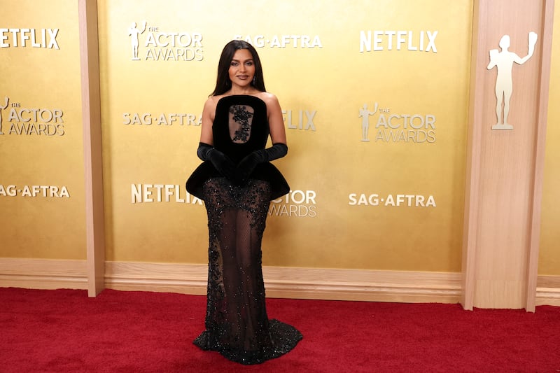 Mindy Kaling at The 32nd Annual Actor Awards Presented by SAG-AFTRA held at the Shrine Auditorium and Expo Hall on March 01, 2026 in Los Angeles, California.