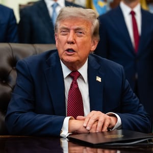 President Donald Trump speaks during an announcement on American nuclear innovation in the Oval Office at the White House on July 24, 2026 in Washington, DC.