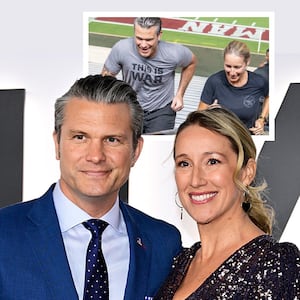 Pete Hegseth and his wife.