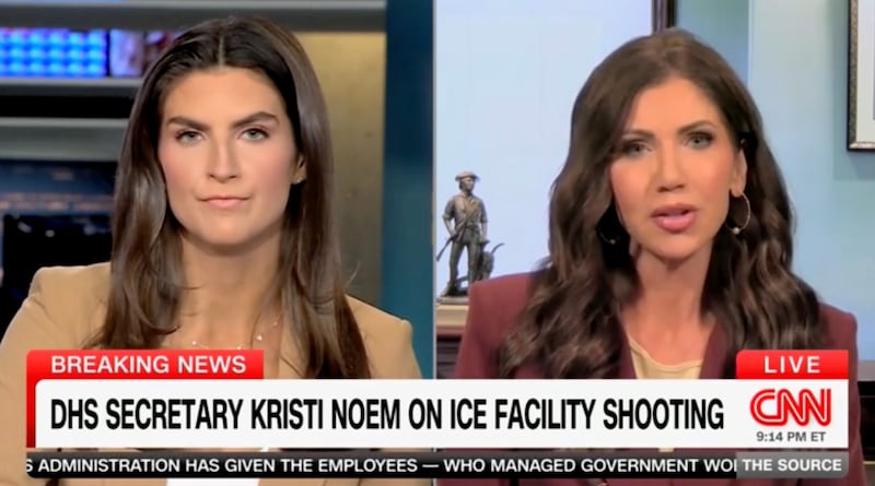 Kaitlan Collins and Kristi Noem clash on CNN.