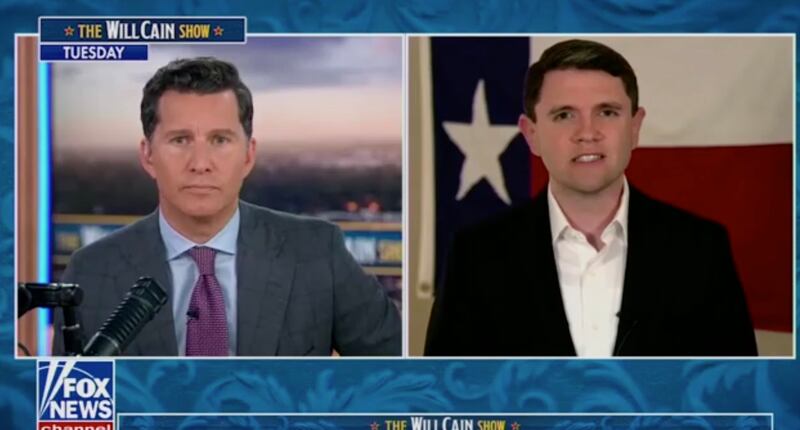 Fox News host Will Cain and Democrat James Talarico.