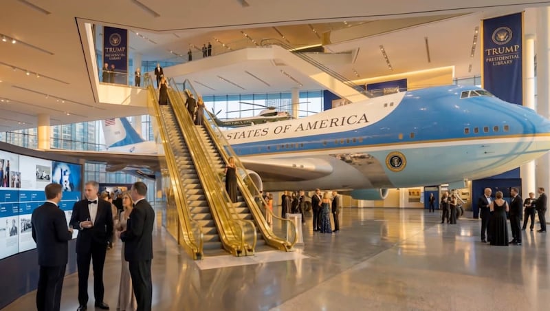 Images of Donald Trump's Presidential Library.