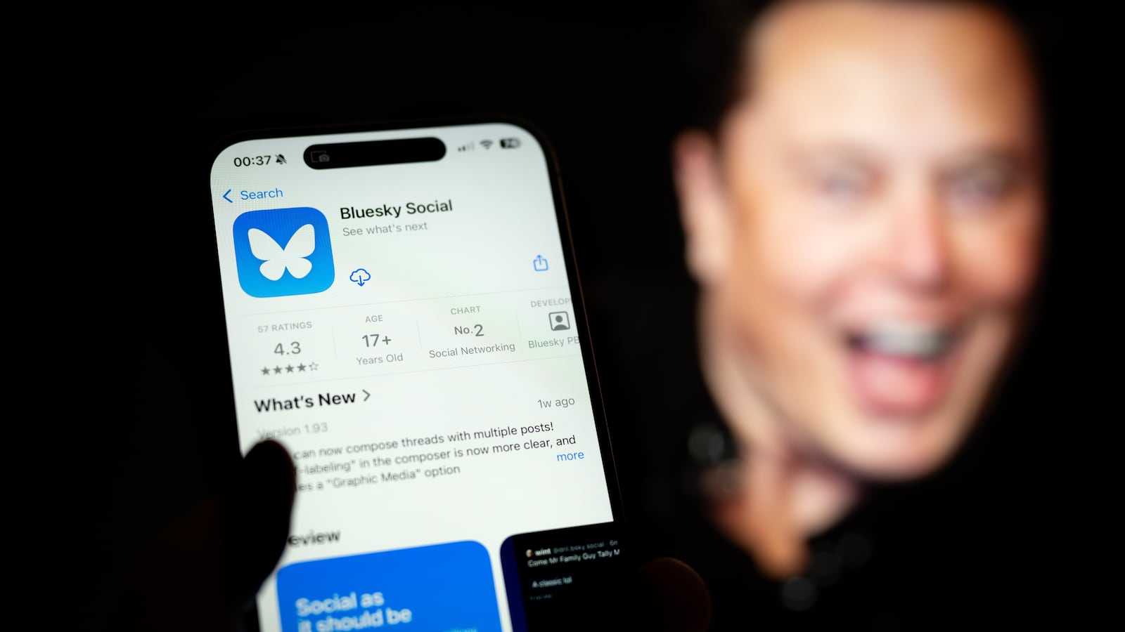 The Blueskay and X, formerly known as Twitter applications are seen in this illustration photo taken in Warsaw, Poland on 18 November, 2024.