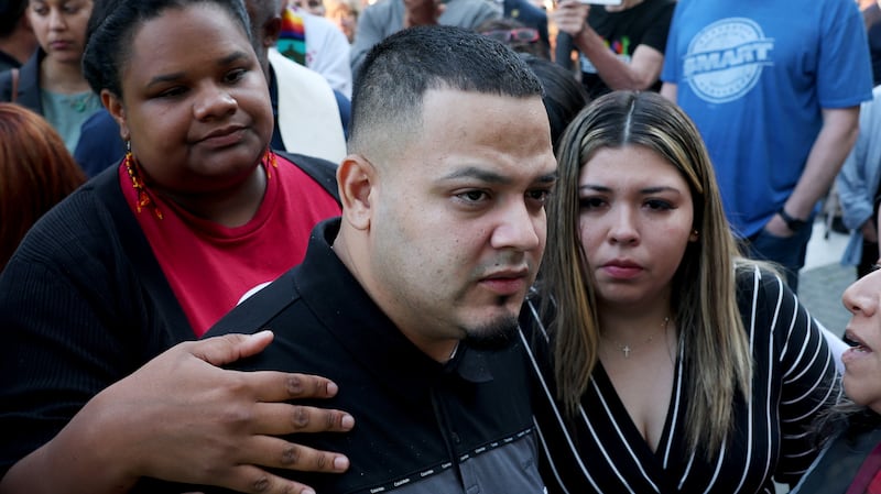 Kilmar Abrego Garcia and his wife, Jennifer Vasquez Sura, entering the ICE field office in Baltimore, Maryland, where he was detained.