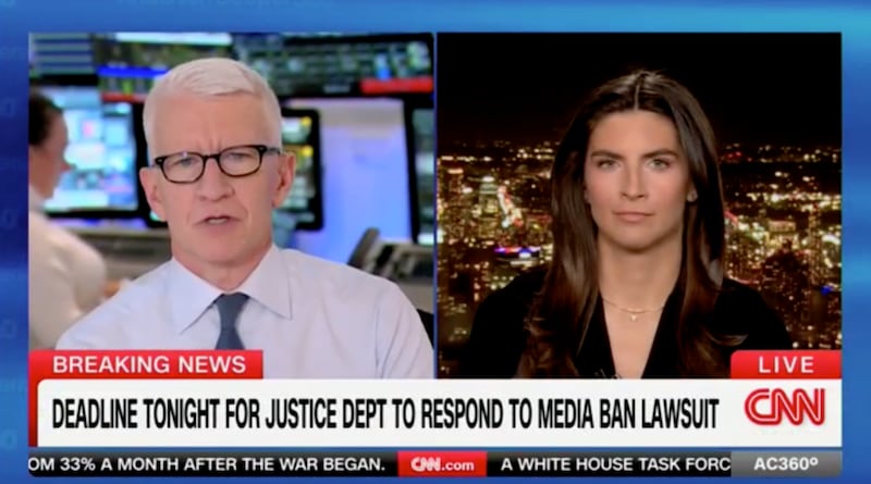Kaitlan Collins discusses her Trump run-in on Anderson Cooper's CNN show.