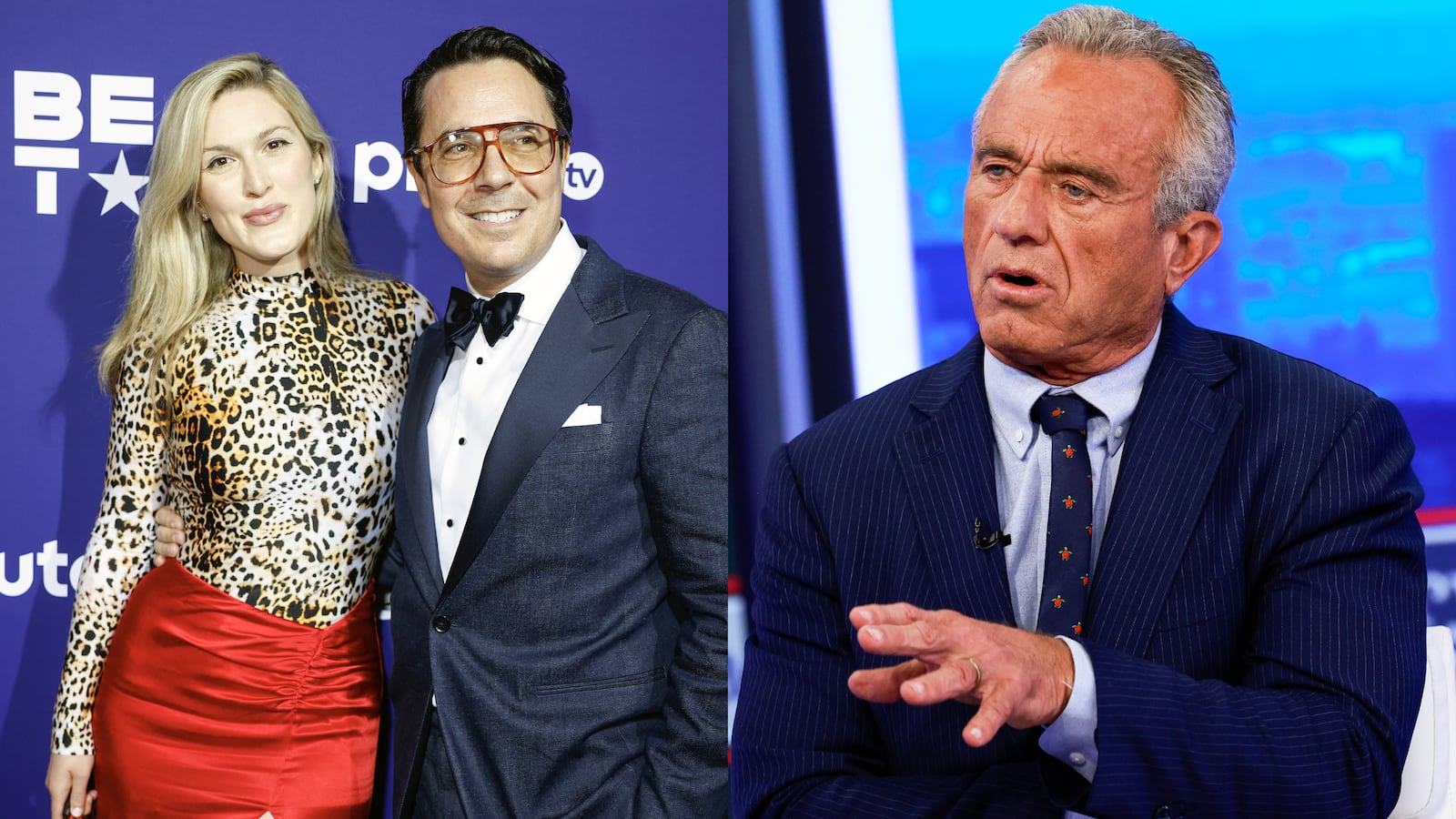 A composite of Ryan Lizza, Olivia Nuzzi, and RFK Jr.