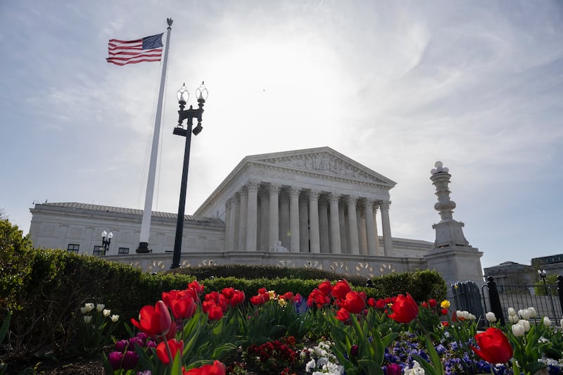 The Supreme Court heard oral arguments Wednesday on the constitutional right to birthright citizenship. Photo by Roberto Schmidt/Getty Images.