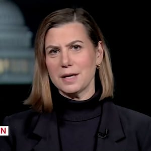 A screenshot of Elissa Slotkin being interviewed on MS NOW.