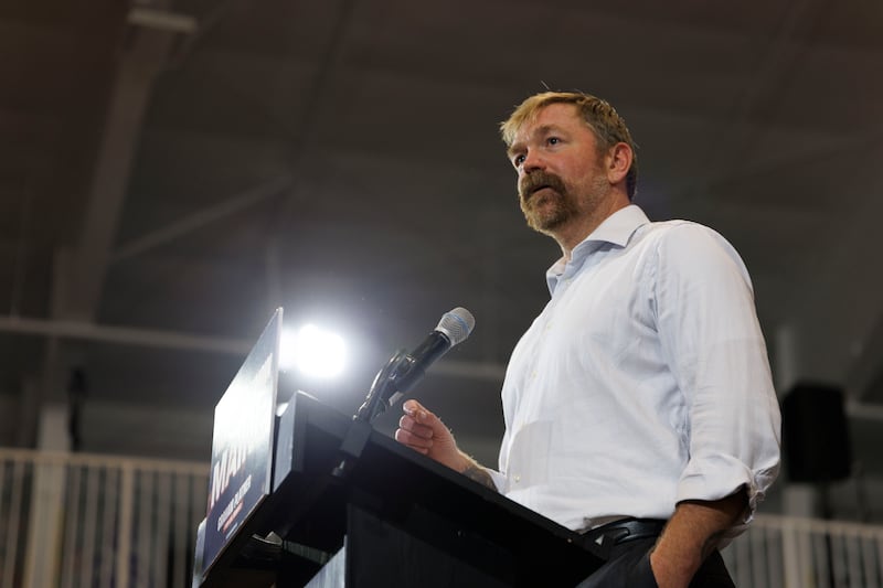 Democratic U.S. Senate candidate Graham Platner, pictured speaking the night of Maine's primary, was hit with an explosive allegation of sexual assault.