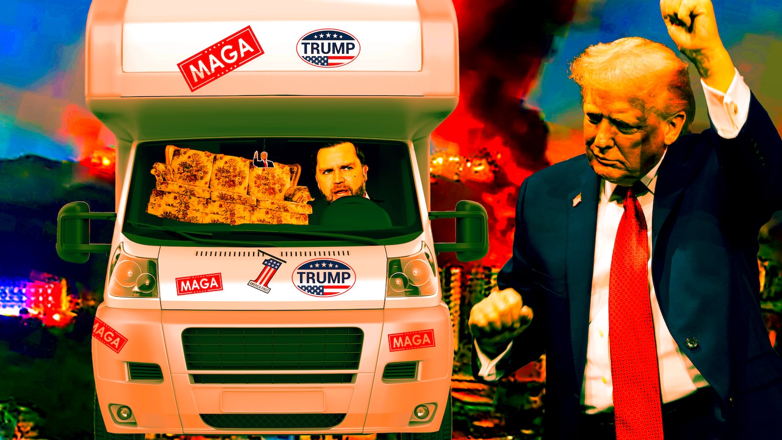 JD Vance Donald Trump photo illustration