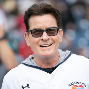 Charlie Sheen attends a charity softball game to benefit "California Strong" at Pepperdine University on January 13, 2019 in Malibu, California.